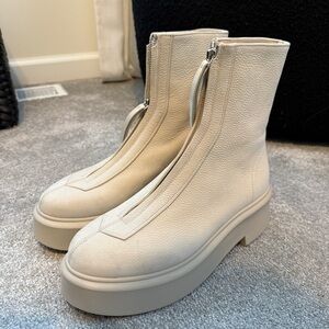 The Row Zip Cream Women's Boots size 39